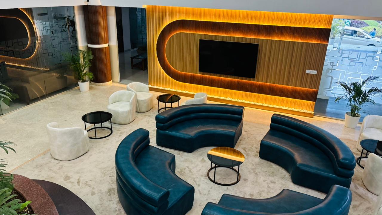 Finished grand lobby lounge after transformation