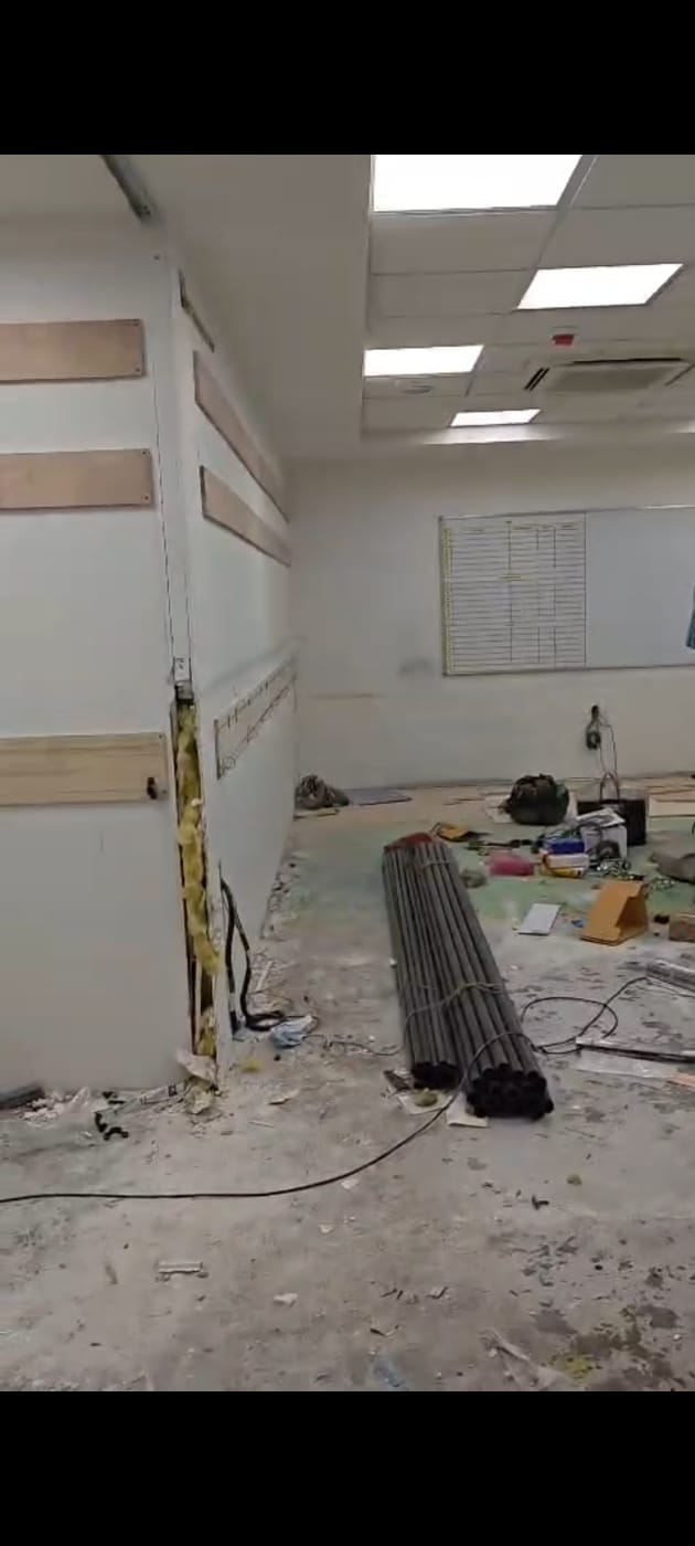 Office renovation site before transformation